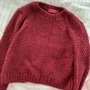 Cropped burgundy sweater